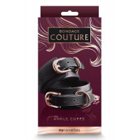 Поножі на кісточки NS Novelties Bondage Couture чорні із золотистою фурнітурою
