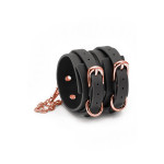 Поножі на кісточки NS Novelties Bondage Couture чорні із золотистою фурнітурою