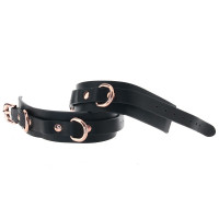Поножі на кісточки NS Novelties Bondage Couture чорні із золотистою фурнітурою