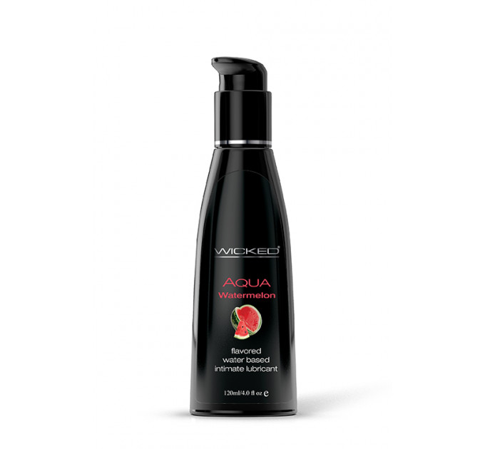 Съедобный лубрикант со вкусом арбуза Wicked Aqua Watermelon Flavored, 120 мл