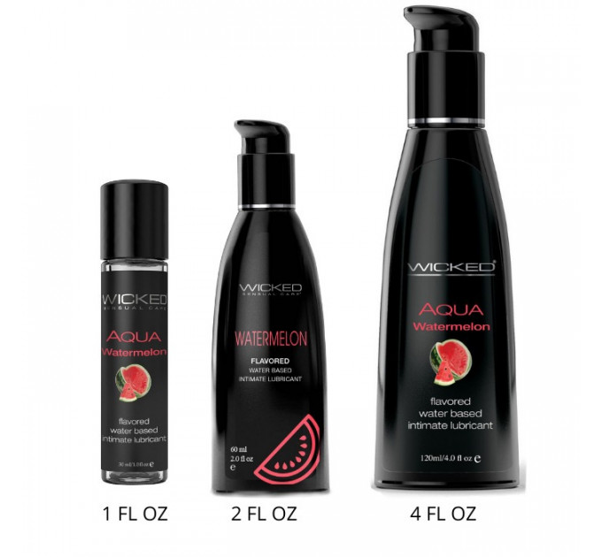 Съедобный лубрикант со вкусом арбуза Wicked Aqua Watermelon Flavored, 120 мл