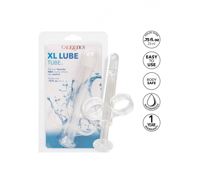 Шприц для спринцювання анальний душ XL Lube Tube CalExotics прозорий, 10.2 х 2 см