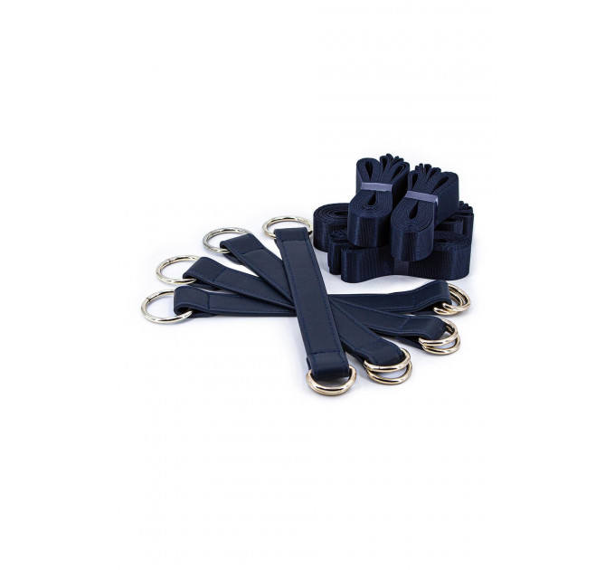 Система фиксации к кровати NS Novelties BONDAGE COUTURE TIE DOWN STRAPS BLUE