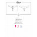 Трусики с интимным вырезом белый Obsessive ALABASTRA L/XL