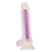 Светящийся фаллоимитатор Dream Toys RADIANT SOFT SILICONE GLOW IN THE DARK DILDO MEDIUM PURPLE