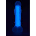 Светящийся фаллоимитатор Dream Toys RADIANT SOFT SILICONE GLOW IN THE DARK DILDO MEDIUM PURPLE