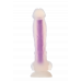 Светящийся фаллоимитатор Dream Toys RADIANT SOFT SILICONE GLOW IN THE DARK DILDO MEDIUM PURPLE