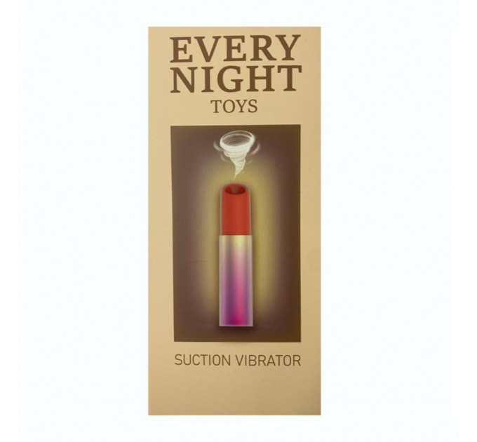 Вакуумный стимулятор клитора в форме помады Every Night Toys с 7 режимами всасывания