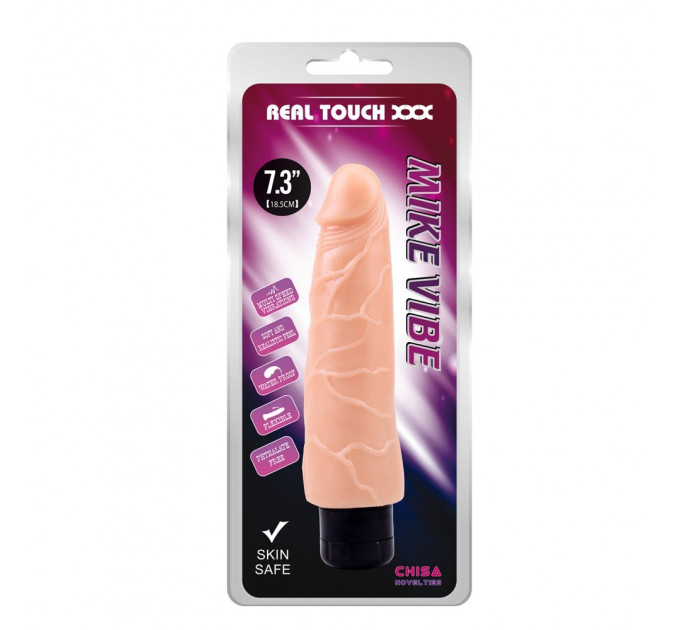 Вибратор реалистичный их киберкожи Chisa Real Touch XXX Mike Vibe, бежевый