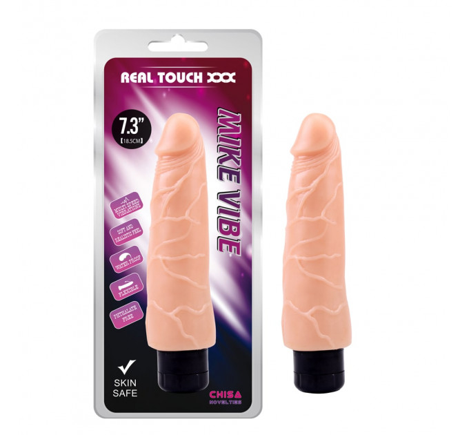 Вибратор реалистичный их киберкожи Chisa Real Touch XXX Mike Vibe, бежевый