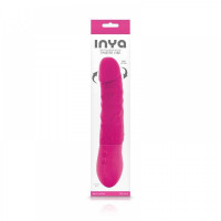 Вібратор Realistic Vibrating Silicone Dildo Rechargeable 7 Speeds Inya Twister 9 In. Pink