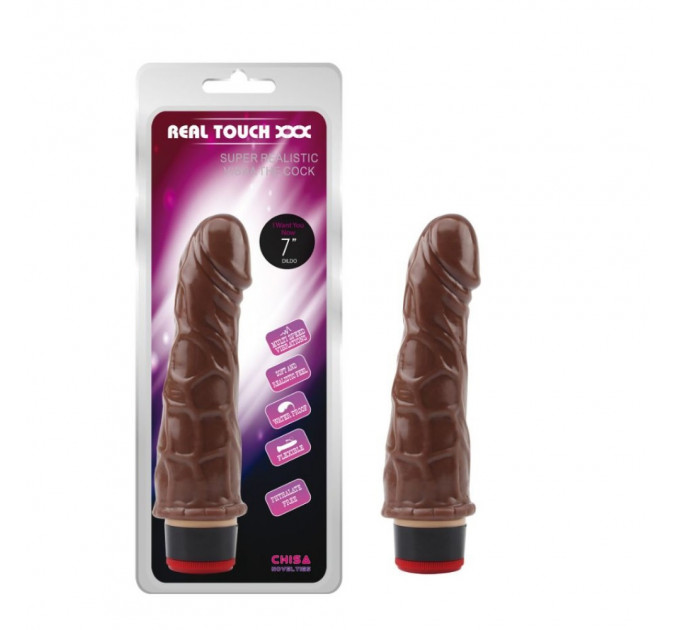 Вибратор реалистичный Chisa Real Touch XXX, коричневый
