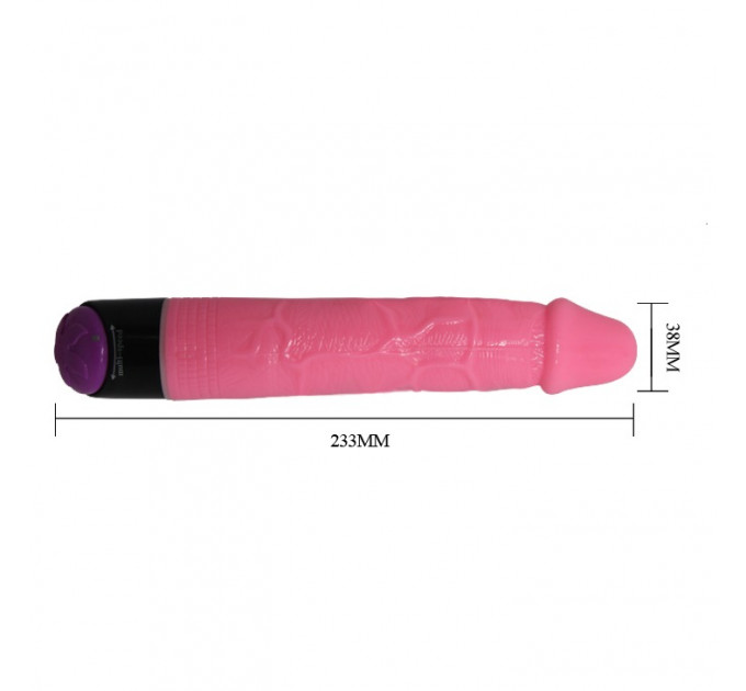 Вибратор реалистичный мультискоростной Jelly Vibe, розовый, 23.3 см х 3.3 см