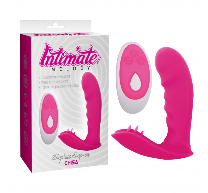 Вибратор с клиторальной стимуляцией Chisa Intimate Melody Strapless Strap-on, розовый