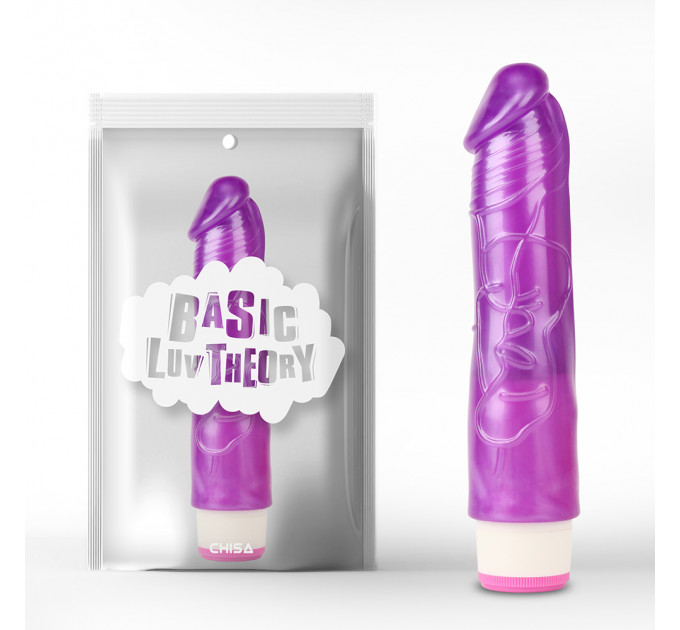 Вибратор реалистичный на батарейках Chisa Basic Luv Theory Sexy Whopper, фиолетовый