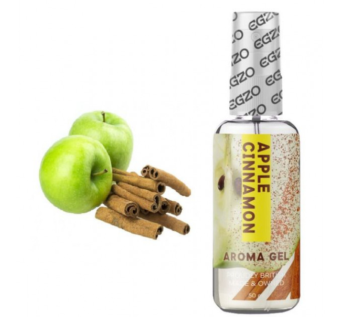 Съедобный гель-лубрикант EGZO AROMA GEL - Яблоко с корицей, 50 мл