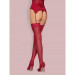 Чулки Obsessive S800 stockings ruby S/M