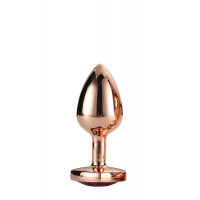 Dt21789 анальна пробка з серцем GLEAMING LOVE ROSE GOLD PLUG SMALL