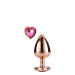 DT21789 Анальная пробка с сердцем GLEAMING LOVE ROSE GOLD PLUG SMALL