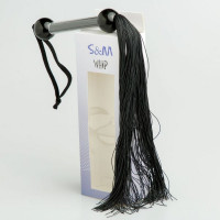 F61405 батіг SILICONE FLOGGER WHIP BLACK