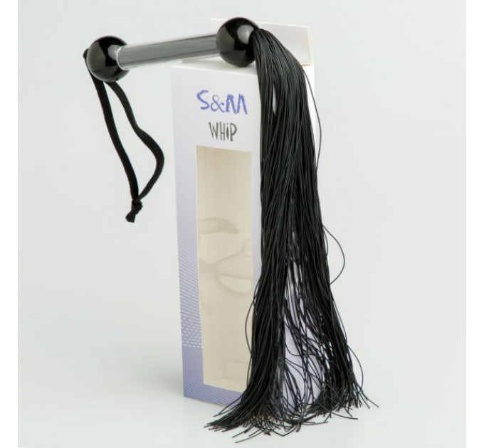 F61405 Плетка SILICONE FLOGGER WHIP BLACK