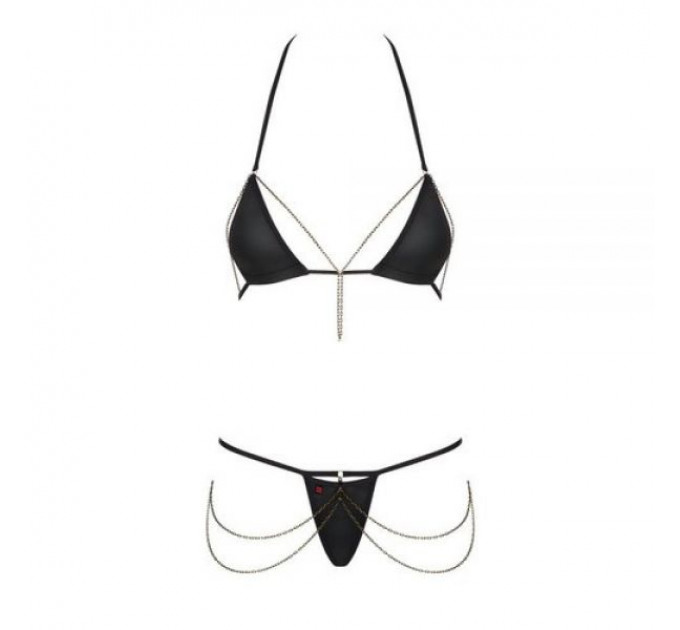 Комплект Obsessive Redella 2-pcs set black S/M