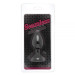 Анальна пробка Black Silicone Heart Diamond, S