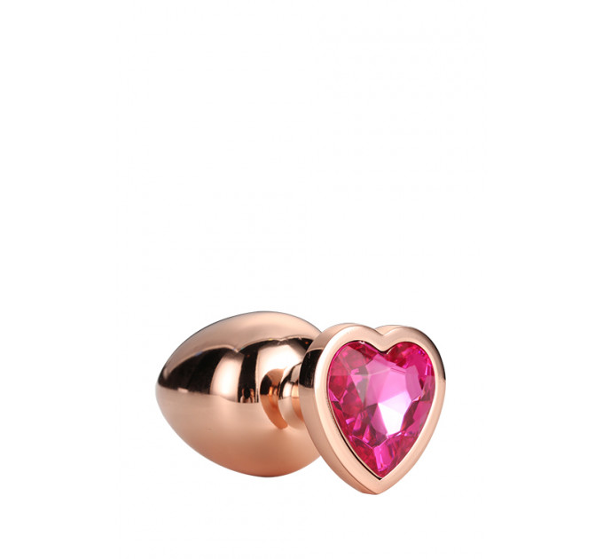 DT21789 Анальная пробка с сердцем GLEAMING LOVE ROSE GOLD PLUG SMALL