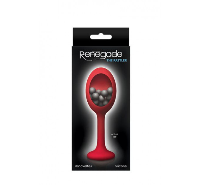 Уникальная анальная пробка RENEGADE RATTLER RED