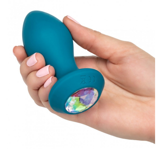 Анальна пробка із вібрацією Vibrating Crystal Probe Блакитна California Exotic