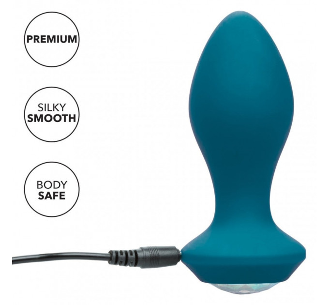 Анальна пробка із вібрацією Vibrating Crystal Probe Блакитна California Exotic