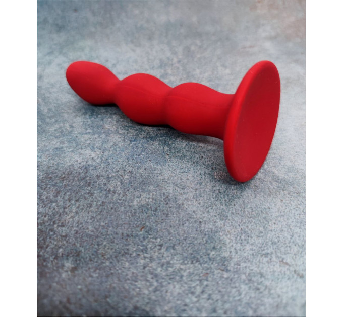 Анальна пробка хвиляста Loveshop Red 12 см * 2,5 см