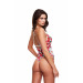 Ажурное боди в цветочек S/M Baci, с кружевом, белое, S/M