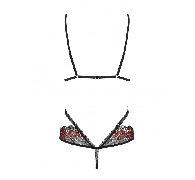 Боди Obsessive Megies teddy black S/M