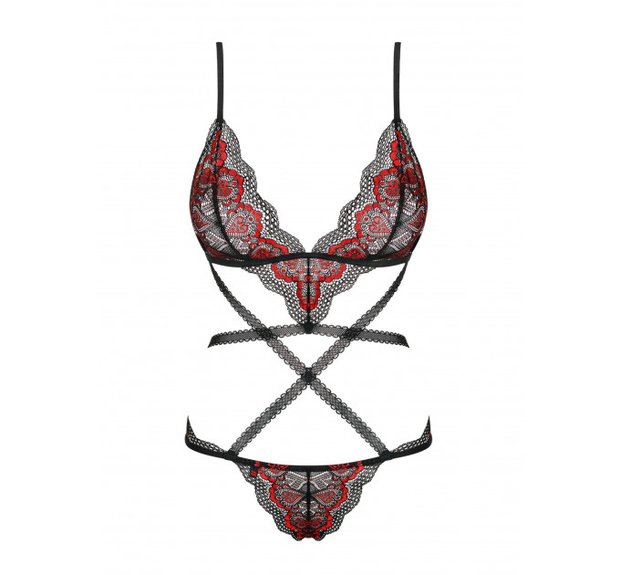 Боди Obsessive Megies teddy black S/M