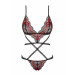 Боди Obsessive Megies teddy black S/M