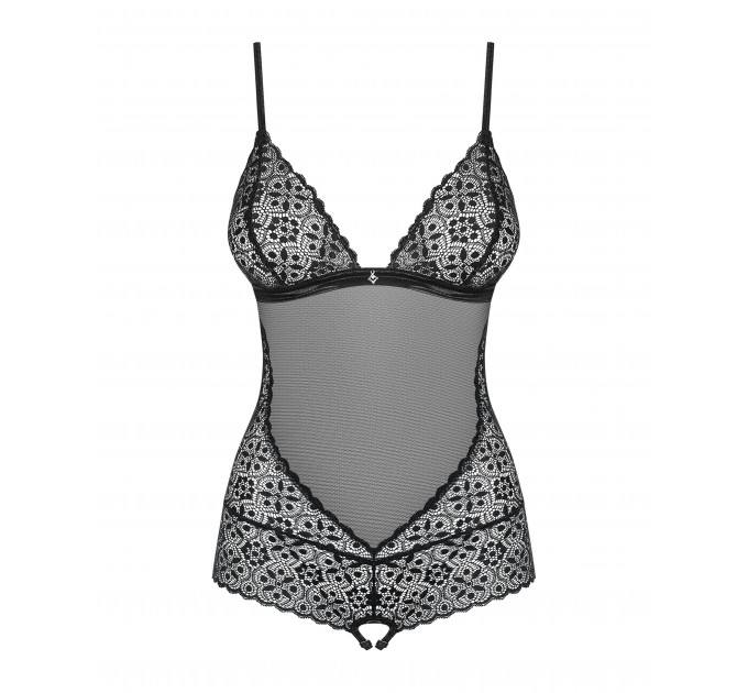 Боди Obsessive Shibu teddy black L/XL