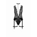 Боди с глубоким декольте Libido F297 от Noir Handmade, черное, размер S