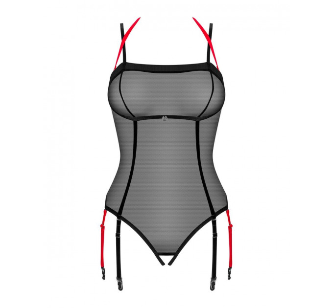 Боди с открытым доступом XS/S Glandez Obsessive, черное