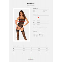 Боді з відкритим доступом XS/S Glandez Obsessive, чорне