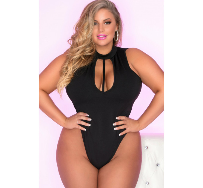Боди TAKING RISKS CHOKER BODYSUIT BLACK, 1X2