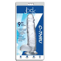 Фаллоимитатор реалистичный на присоске Jock C-Thru прозрачный, 27 см