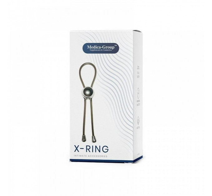 Ерекційне ласо X-Ring Medica Group, силіконове, чорне