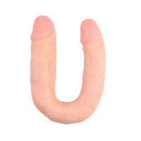 Фаллоимитатор двойной Chisa Ballsy Super Cock Her-Her Overlap #02, бежевый