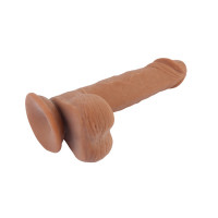 Фаллоимитатор реалистичный с мошонкой на присоске Chisa T-skin ReaL Wild Penetrator, бежевый