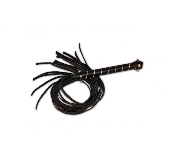 Флоггер DS Fetish Bling flogger with glass diampnd black