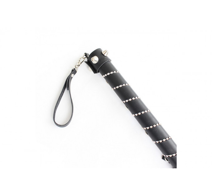 Флоггер DS Fetish Bling flogger with glass diampnd black