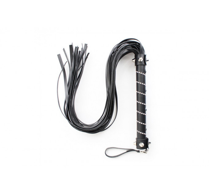 Флоггер DS Fetish Bling flogger with glass diampnd black