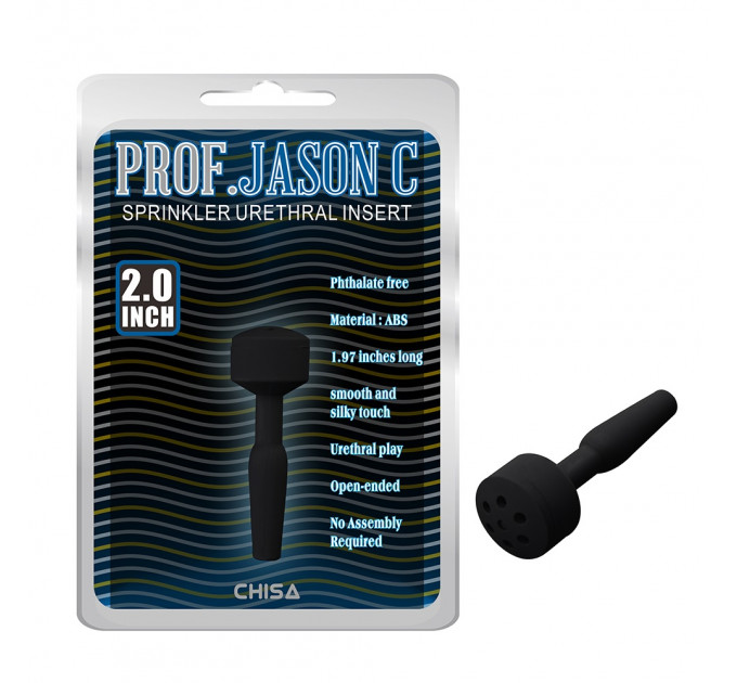 Катетер уретральный мужской Chisa Prof.Jason C Sprinkler Urethral Insert, черный