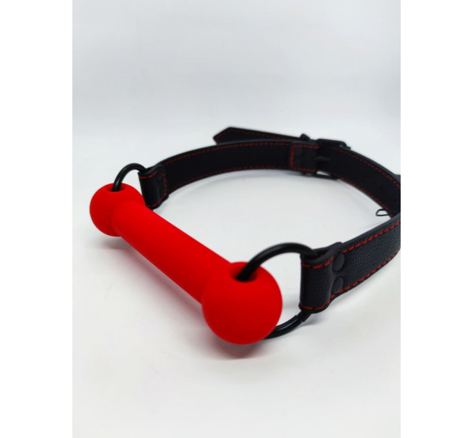 Кляп DS Fetish Mouth silicone gag red/black
